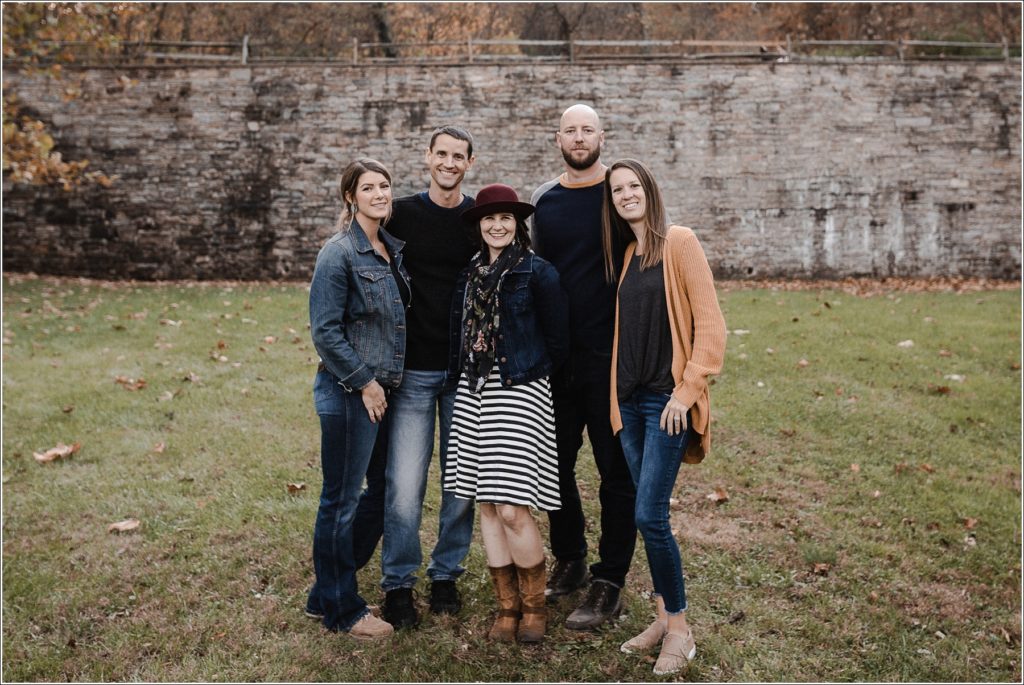 fall colors for family photos posing at catoctin furnace