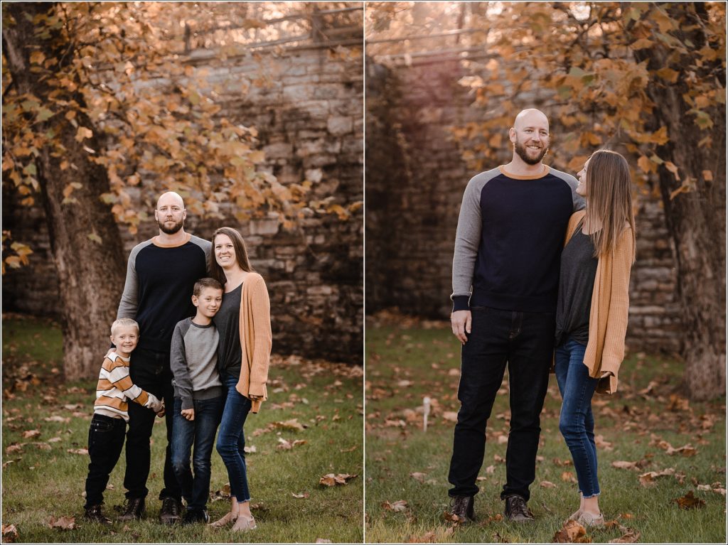 fall colors for family photos posing at catoctin furnace