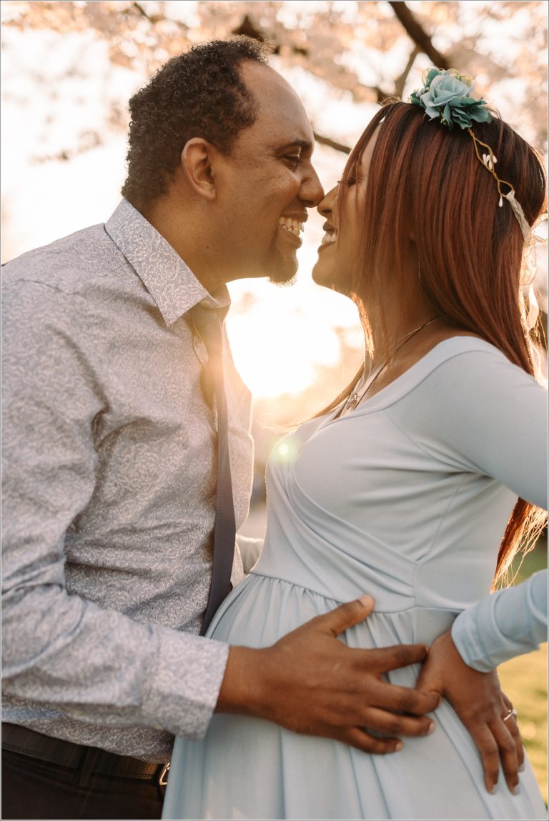 Kenwood Cherry Blossoms Maryland Maternity Photographer