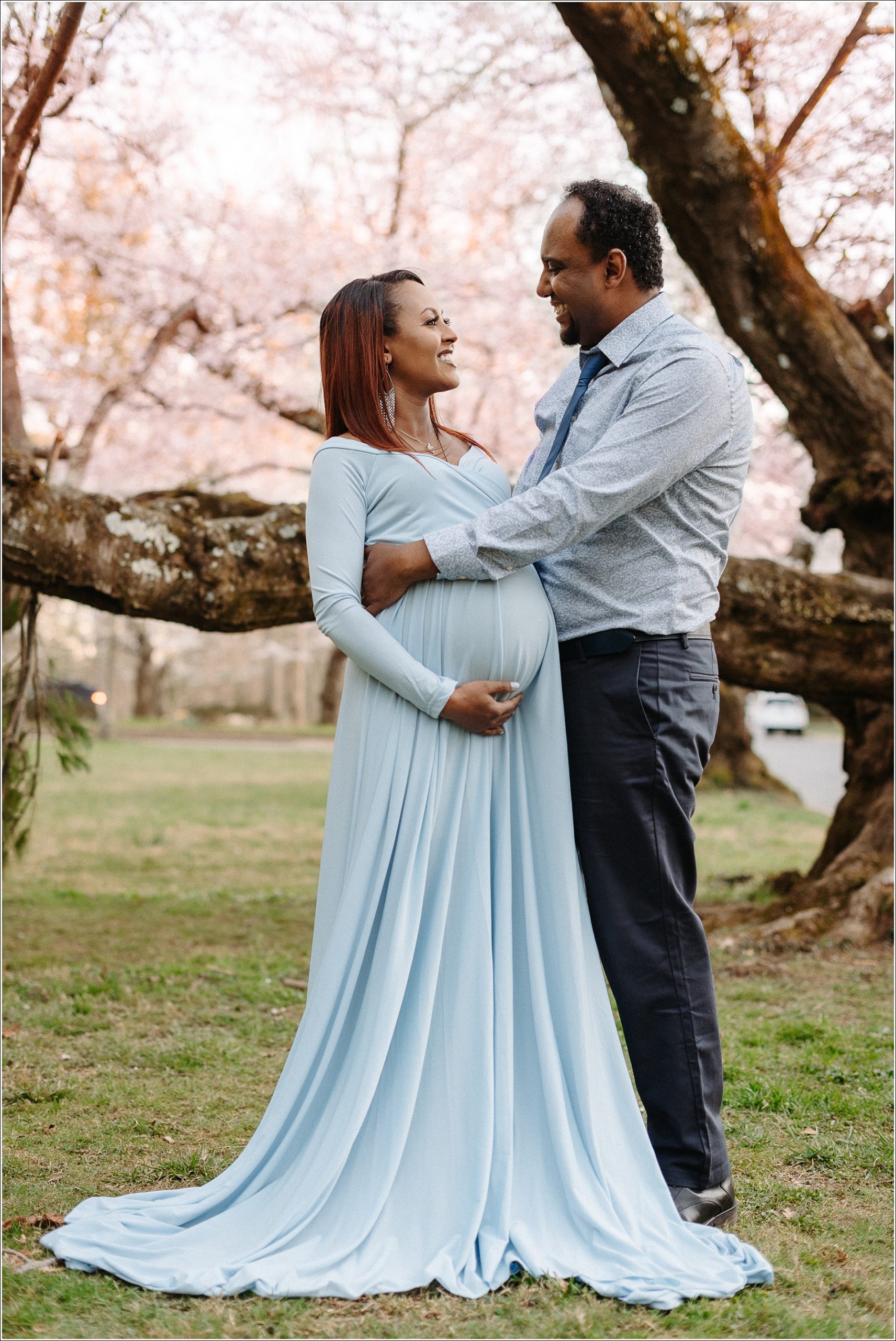 Kenwood Cherry Blossoms Maryland Maternity Photographer