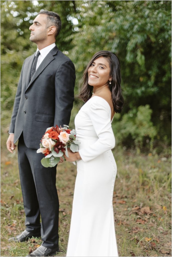 couple poses with maryland elopement photographer